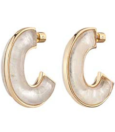 Shop Demarson Bianca Earrings In Gold/clear