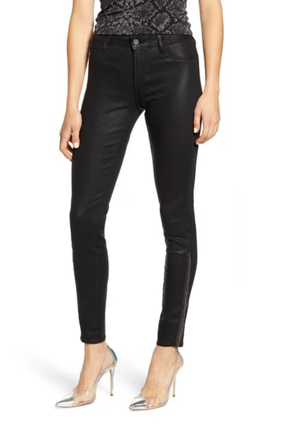 Shop Articles Of Society Sarah Fringe Coated Ankle Skinny Jeans In Naches