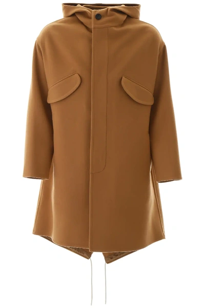 Shop Lanvin Wool And Cashmere Coat In Beige
