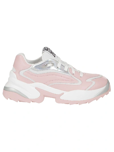 Shop Sergio Rossi Pink Leather Sneakers