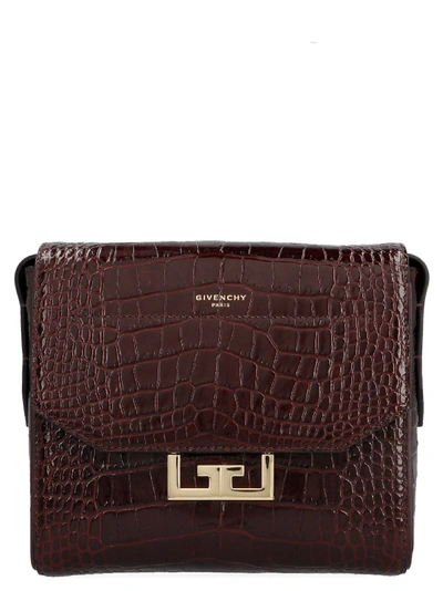 Shop Givenchy Burgundy Leather Shoulder Bag