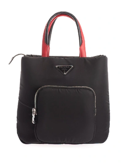 Shop Prada Black Synthetic Fibers Tote