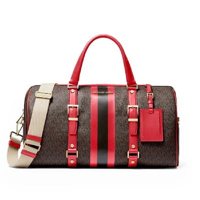 Shop Michael Kors Brown Leather Travel Bag