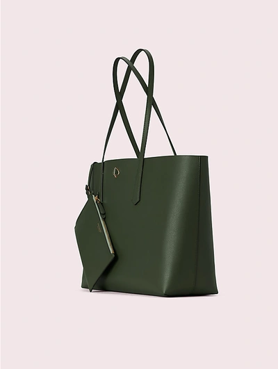 Shop Kate Spade Molly Large Tote In Deep Evergreen