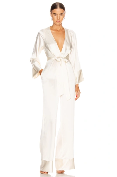 Shop Haney Blythe Jumpsuit In Ivory