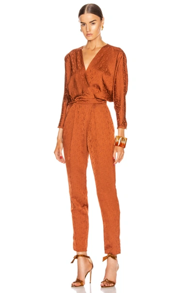 Shop Johanna Ortiz Armonia Del Tiempo Jumpsuit In Dijon