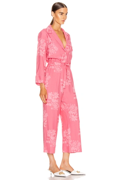 Shop Icons Objects Of Devotion Draper Jumpsuit In Shadow Rose
