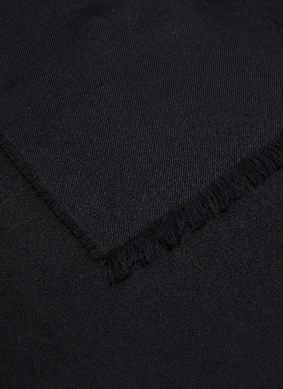 Shop Johnstons Of Elgin Tissue Blanket Cashmere Scarf In Black,black