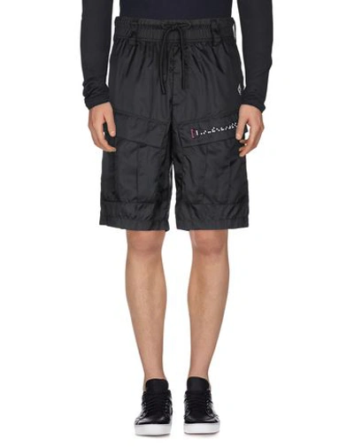 Shop Marcelo Burlon County Of Milan Marcelo Burlon Man Shorts & Bermuda Shorts Black Size 34 Polyamide, Polyester