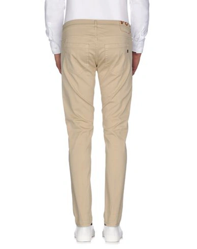 Shop Dondup Man Pants Light Yellow Size 29 Cotton, Elastane