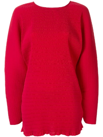 Shop Christopher Esber Oversized Cocoon Top In Red