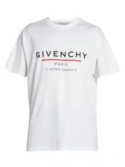 Shop Givenchy Oversized Logo Tee In White