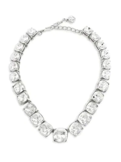 Shop Kenneth Jay Lane Women's Silvertone Graduated Crystal Stone Headlite Necklace