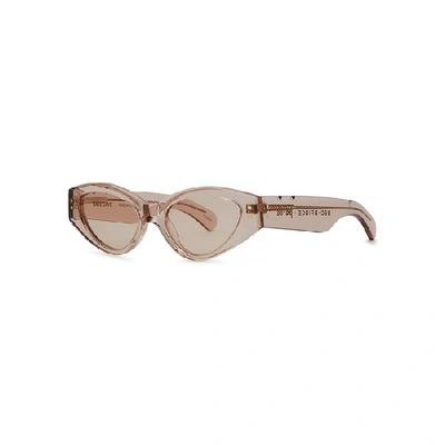 Shop Pared Eyewear X Bec & Bridge Rave Cave Blush Cat-eye Sunglasses In Crystal And Other
