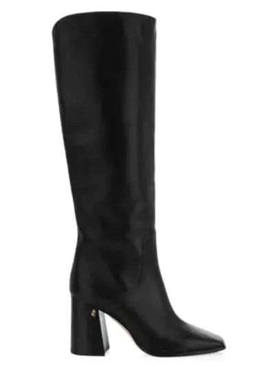 Shop Jimmy Choo Brionne Leather Tall Boots In Black