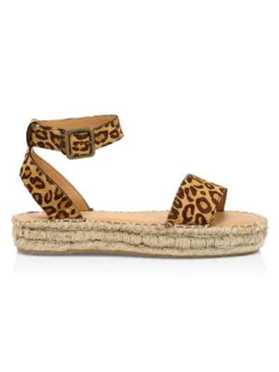 Shop Soludos Cadiz Leopard-print Faux Calf Hair Espadrille Sandals