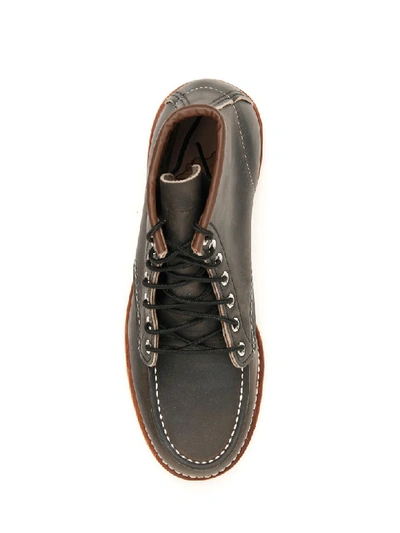 Shop Red Wing Moc Toe 8890 Boots In Charcoal (grey)