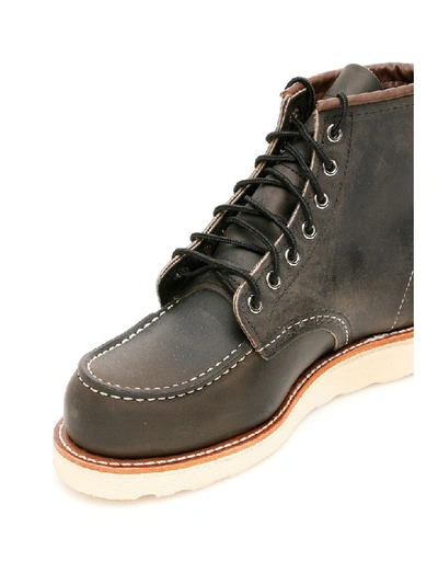 Shop Red Wing Moc Toe 8890 Boots In Charcoal (grey)