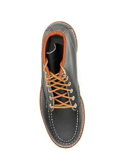 Shop Red Wing Moc Toe Boots 8859 In Navy (blue)