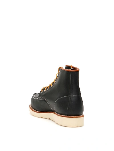 Shop Red Wing Moc Toe Boots 8859 In Navy (blue)