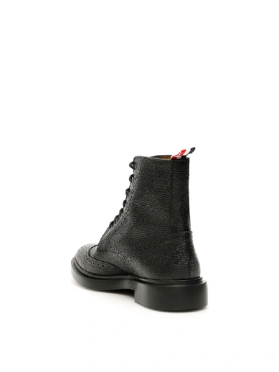 Shop Thom Browne Wingtip Boots In Black (black)