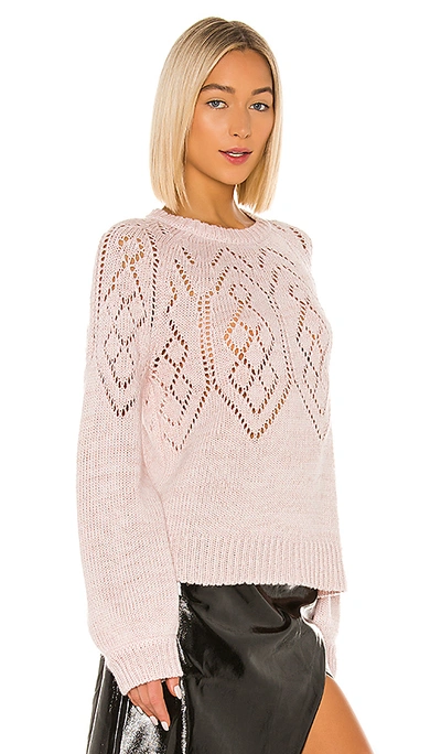 Shop Milly Fair Isle Pointelle Sweater In Pink.