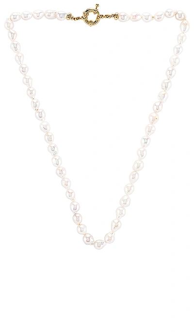 Shop Joolz By Martha Calvo Mini Baroque Pearl Necklace In Gold