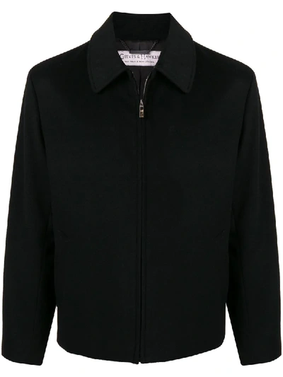 Shop Gieves & Hawkes Cashmere Shirt Jacket In Black