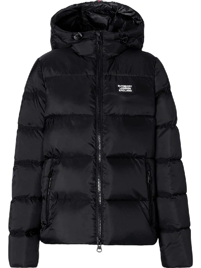 Burberry Grey Monogram Puffer Down Dalston Jacket in Red