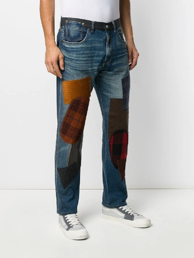 Shop Junya Watanabe Cotton Trousers In Blue