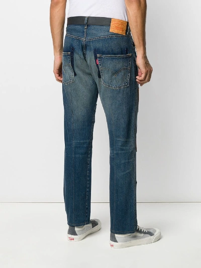 Shop Junya Watanabe Cotton Trousers In Blue