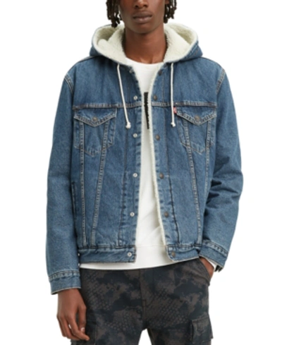 Levi's Men's Hooded Denim Jacket In Flyover | ModeSens