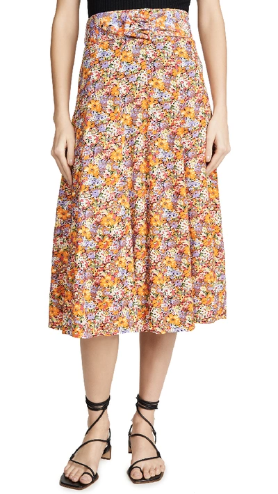 Shop Faithfull The Brand Luda Midi Skirt In Meja Floral Print