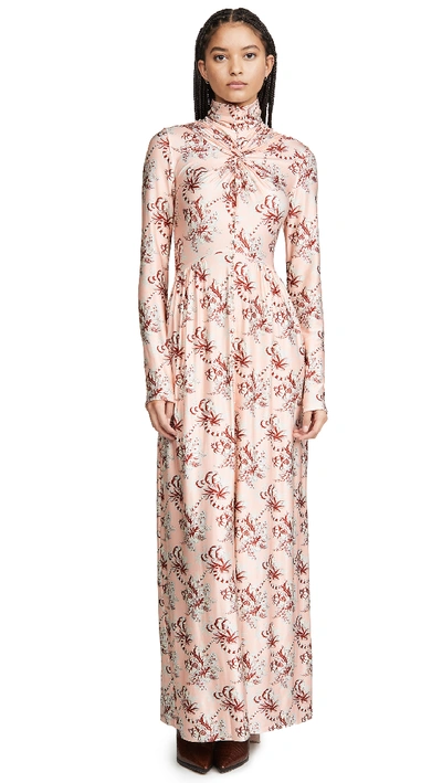 Shop Paco Rabanne Long Sleeve Maxi Dress In Versailles