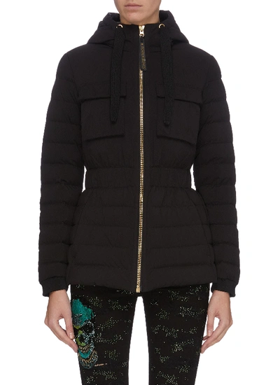 Shop Moose Knuckles 'kedgwick' Quilted Padded Drawstring Hooded Down Jacket In Black