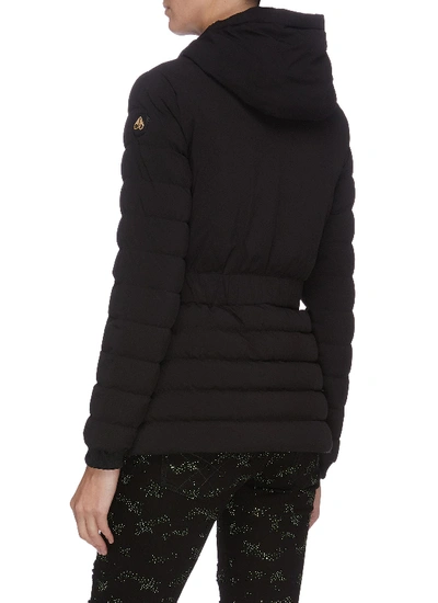 Shop Moose Knuckles 'kedgwick' Quilted Padded Drawstring Hooded Down Jacket In Black