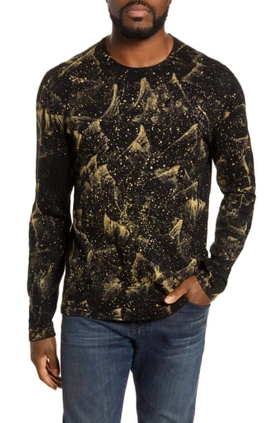 Shop John Varvatos Phoenix Mercerized Cotton Sweater In Black