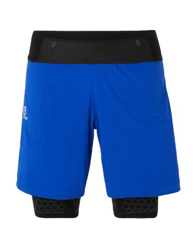 Shop Salomon Shorts & Bermuda In Bright Blue