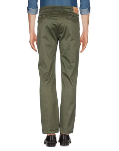 Shop Entre Amis Man Pants Military Green Size 32 Cotton, Elastane