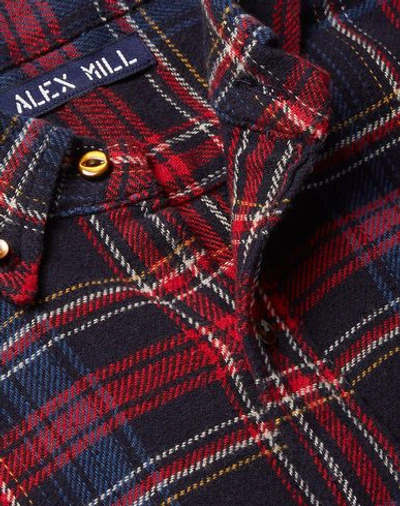 Shop Alex Mill Checked Shirt In Dark Blue