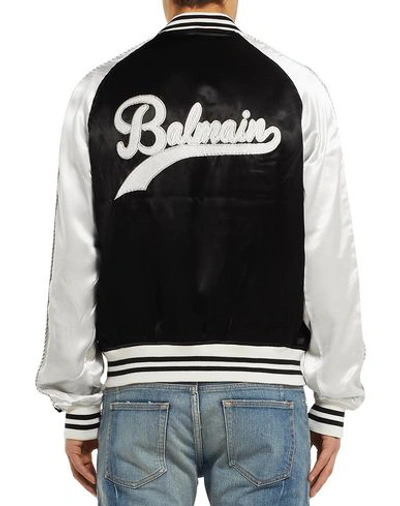 Shop Balmain Bomber In Black