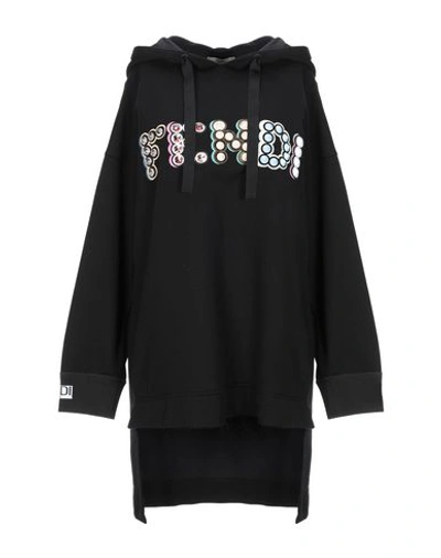 Shop Fendi Hooded Sweatshirt In Black