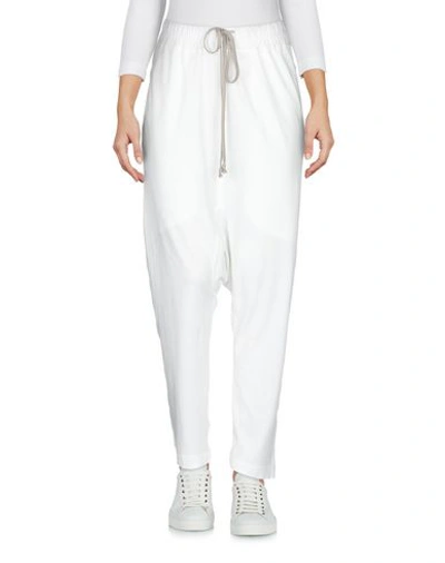 Shop Rick Owens Drkshdw Cropped Pants & Culottes In White