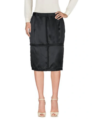 Shop Mm6 Maison Margiela Midi Skirts In Black