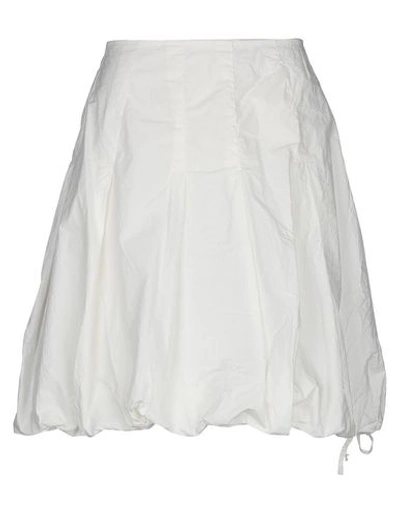 Shop Album Di Famiglia Knee Length Skirts In White