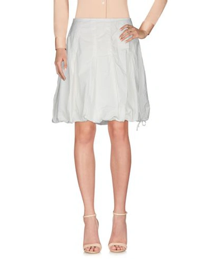 Shop Album Di Famiglia Knee Length Skirts In White