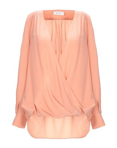 Shop Aglini Blouse In Pale Pink