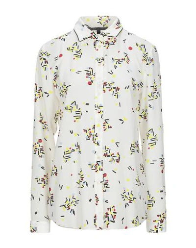 Shop Armani Exchange Woman Shirt Ivory Size Xs Polyester, Elastane In White