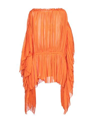 Shop Alberta Ferretti Woman Top Orange Size 6 Polyester, Silk