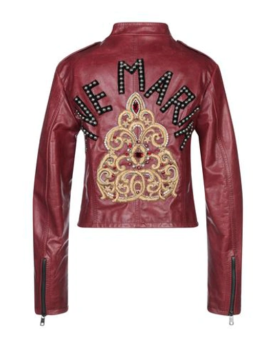 Shop Dolce & Gabbana Biker Jacket In Maroon
